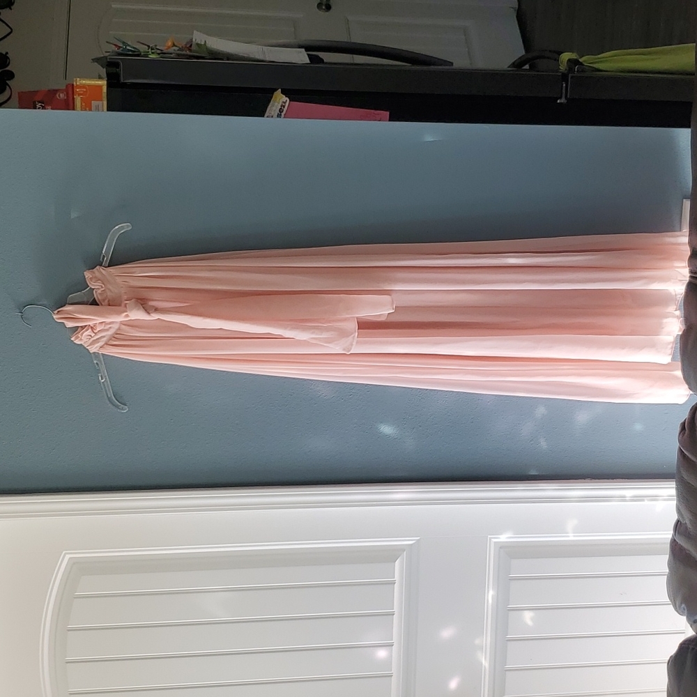 Light Pink flowy floor length dress